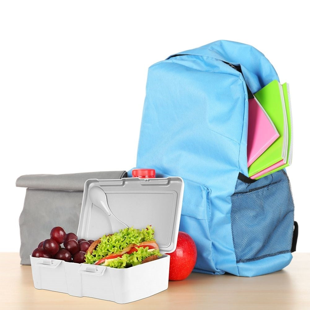 Practical Lunch Box with Heart Motif and 2-in-1 Cutlery