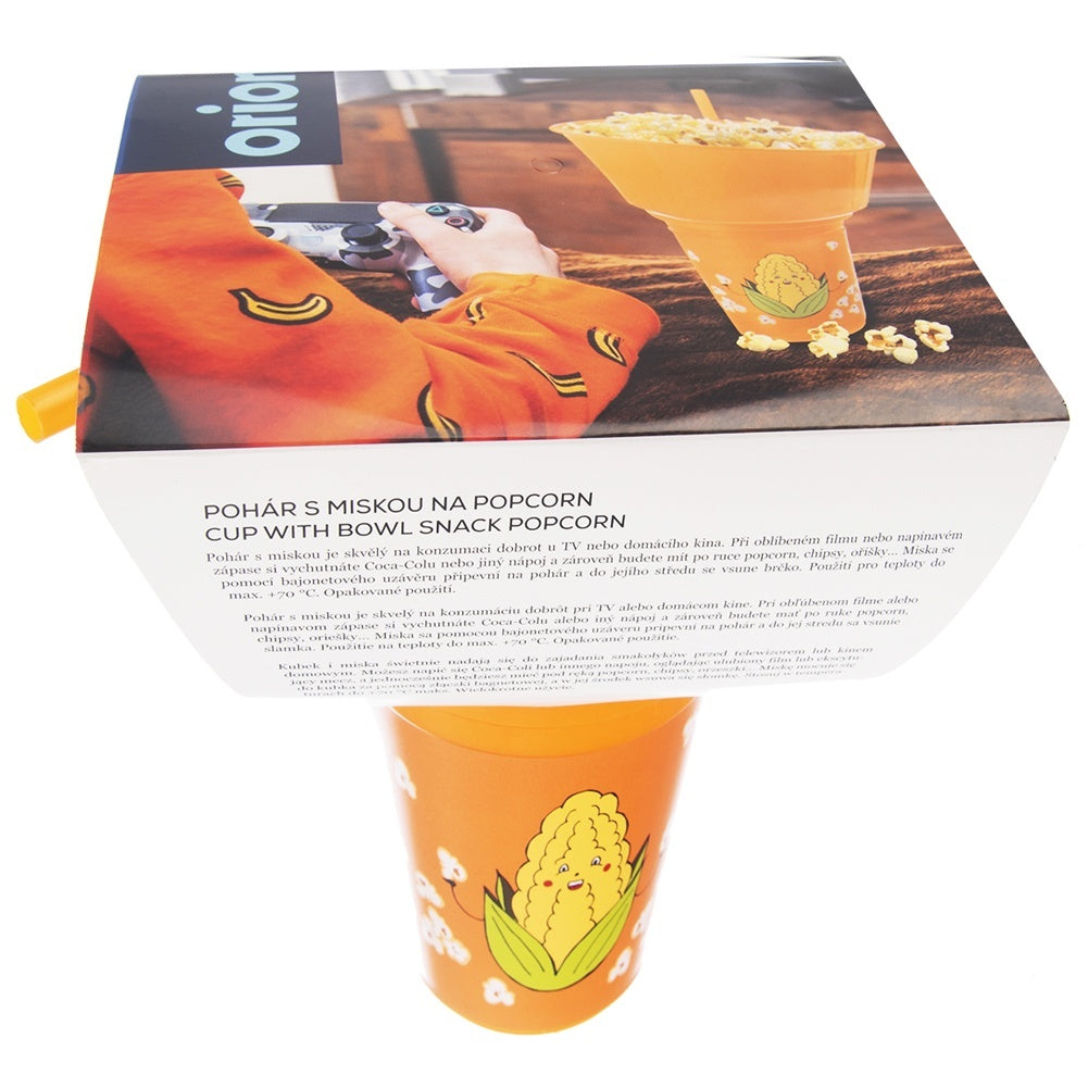 Practical Mug with Popcorn Bowl for Movie Nights