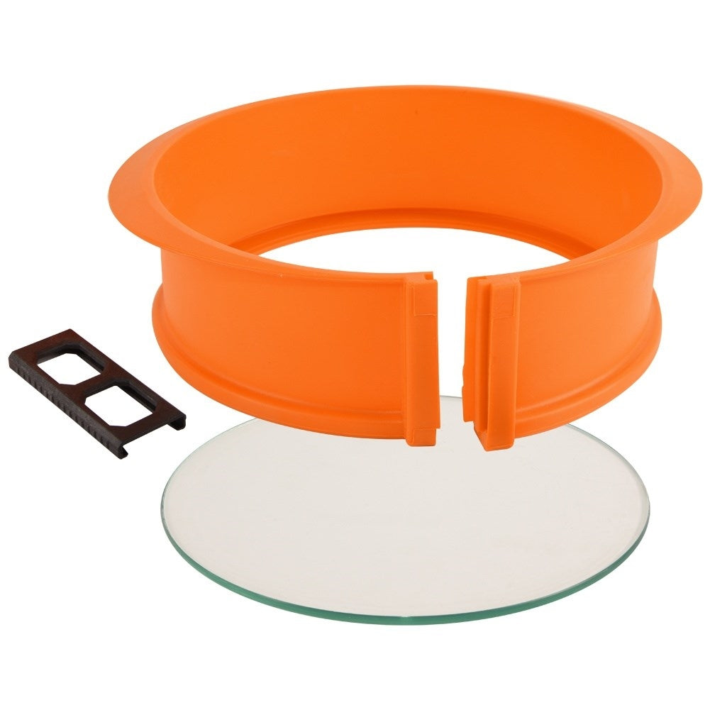 Practical Silicone Form with Glass Bottom for Easy Serving