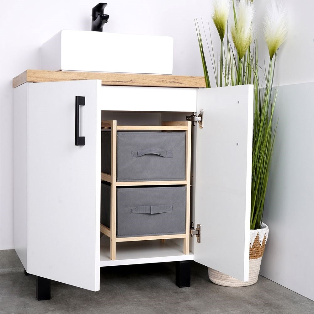 Practical Storage Cabinet with Two Spacious Drawers