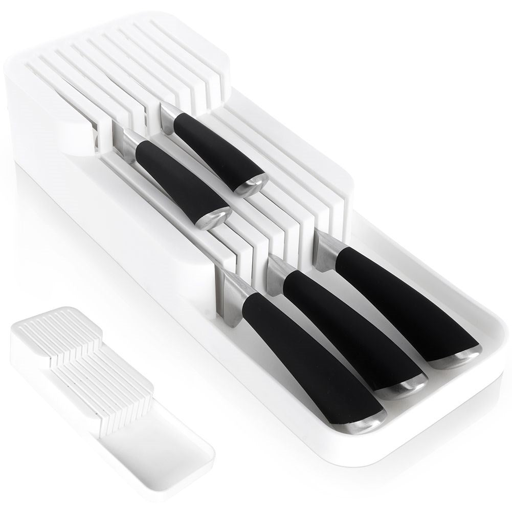Practical and spacious knife organizer in durable material