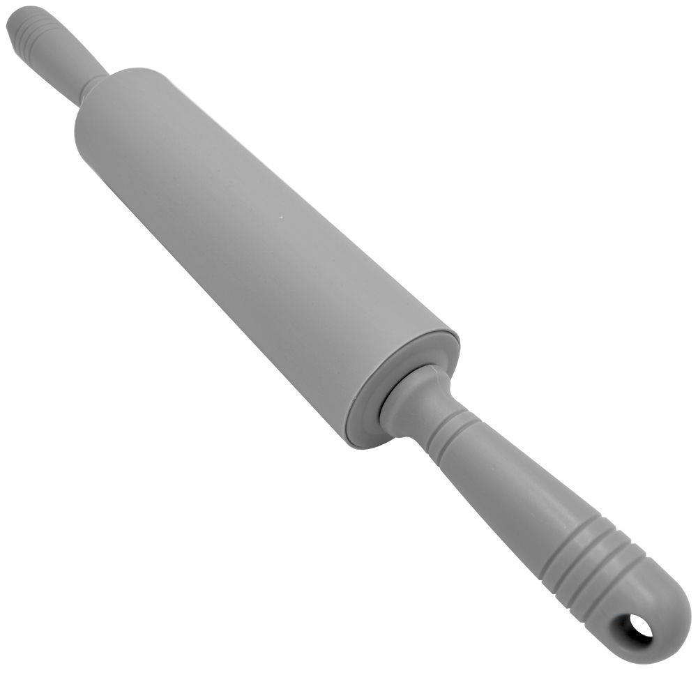 Practical baking mat in silicone and rolling pin for minimal use of flour