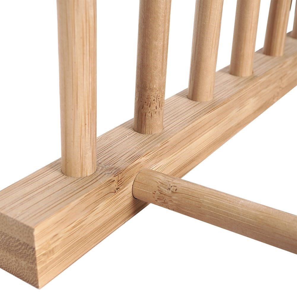 Practical bamboo organizer for plates - easy and fast!