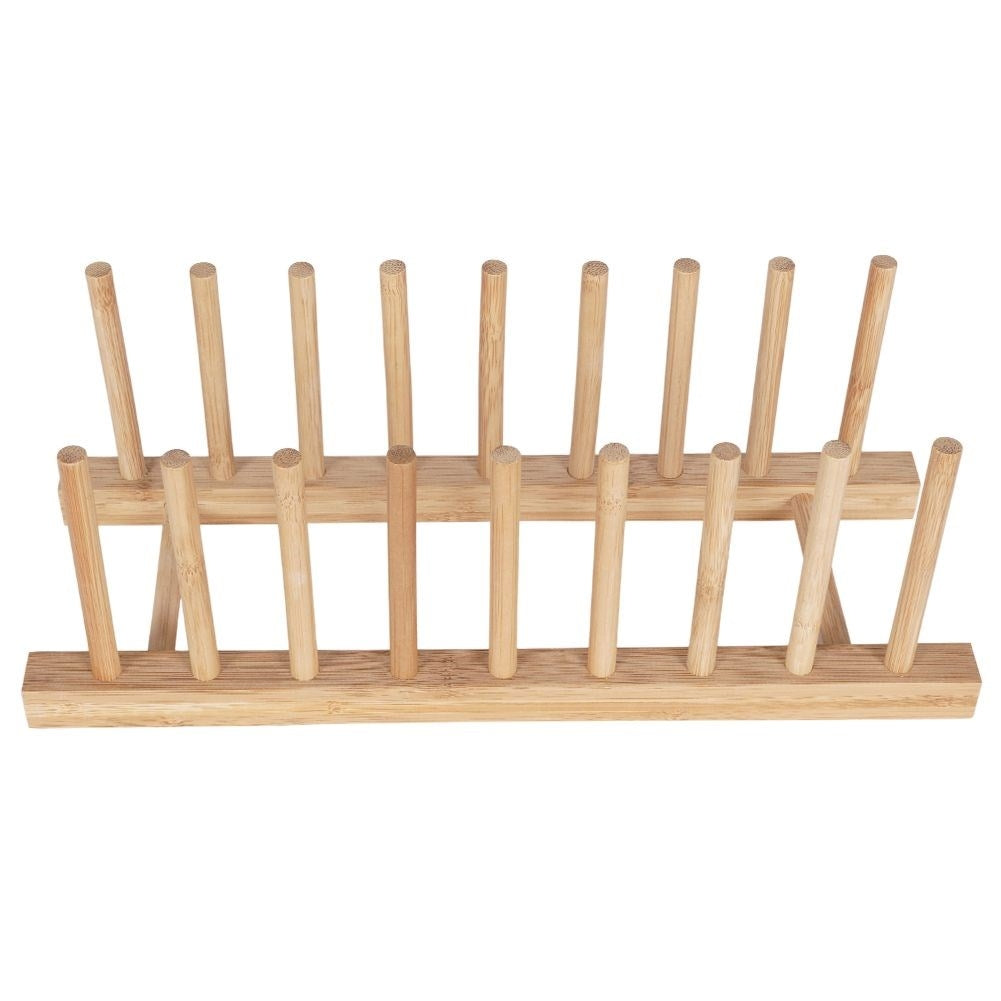 Practical bamboo organizer for plates - easy and fast!