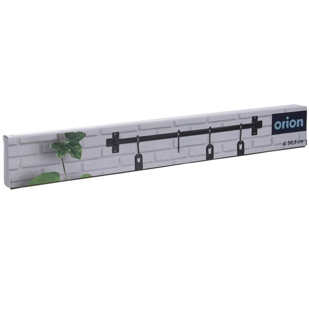 Practical black aluminum kitchen utensil hanger