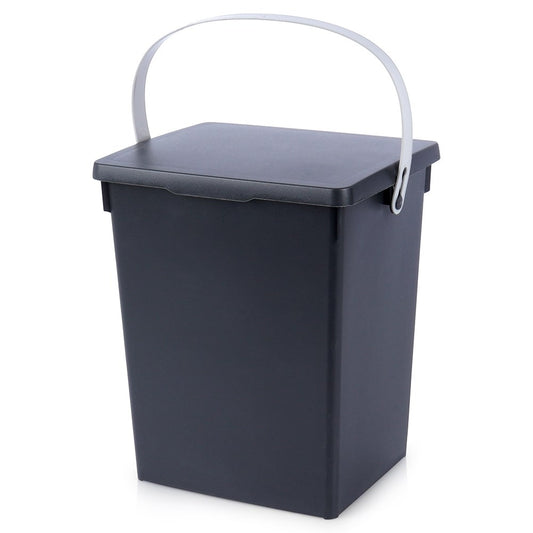 Practical black storage box 5.5L with lid and handle