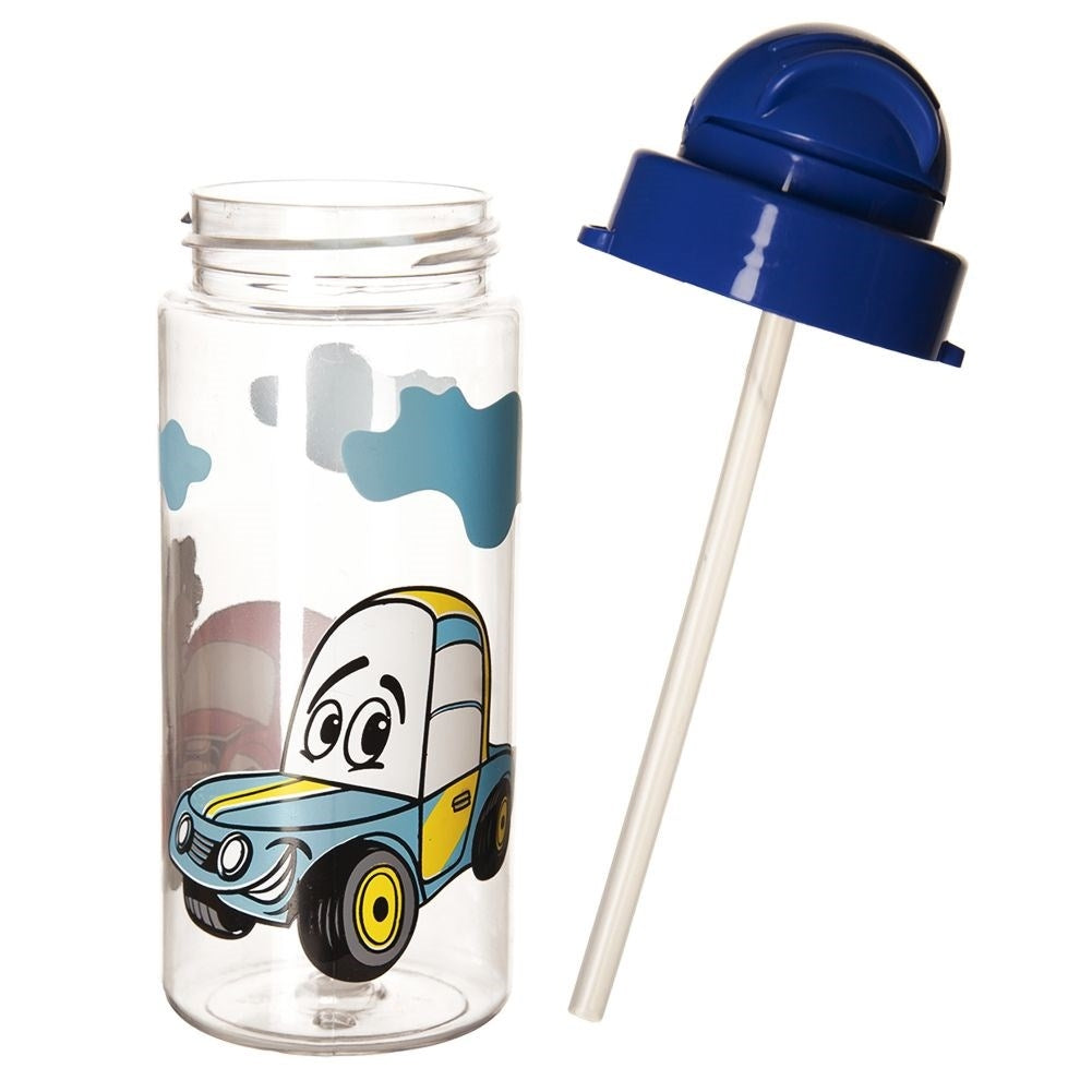 Practical bottle with straw and sealing ring for all drinks