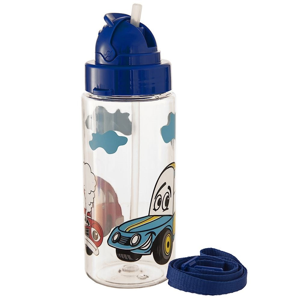 Practical bottle with straw and sealing ring for all drinks