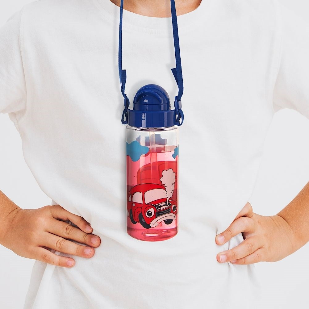 Practical bottle with straw and sealing ring for all drinks