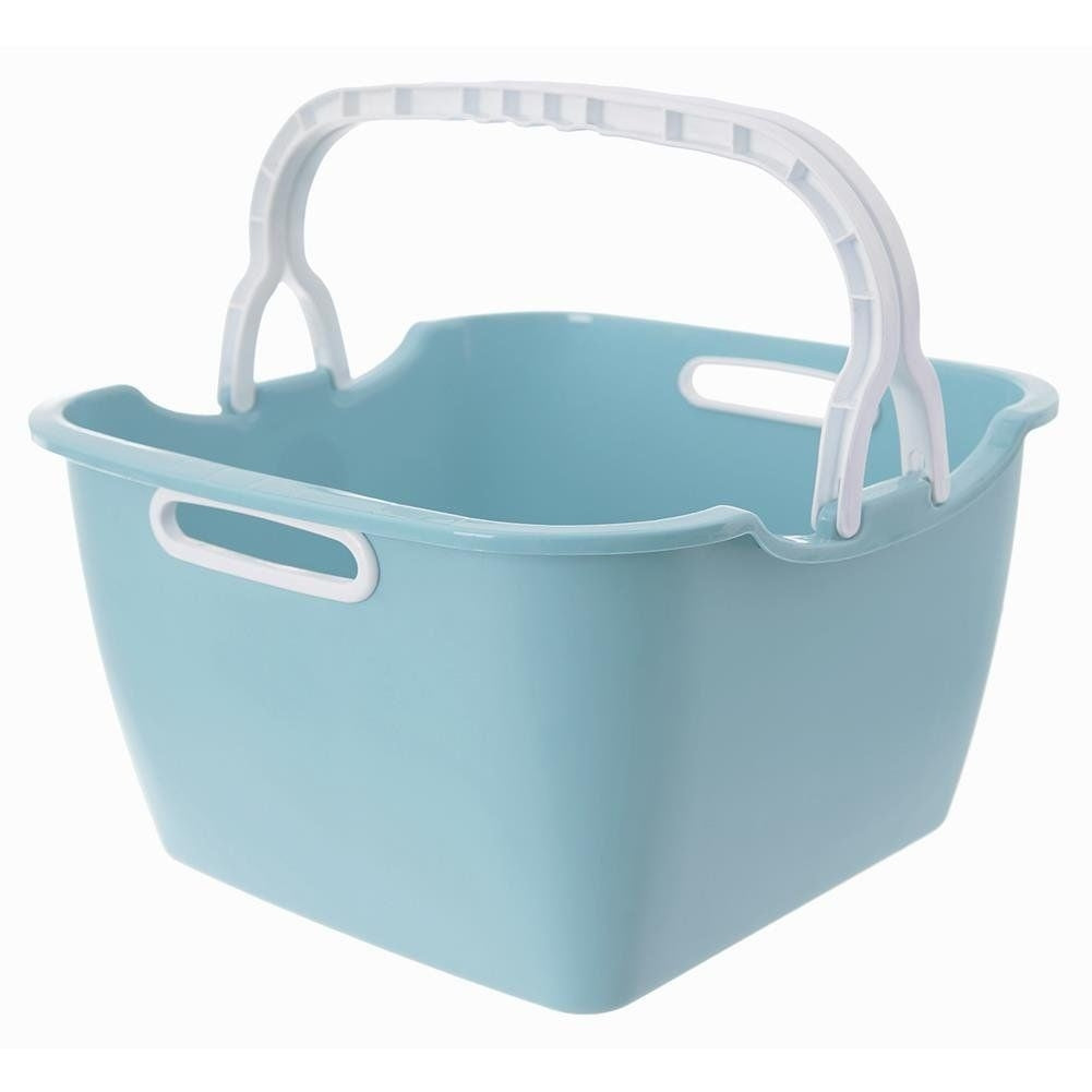 Practical bowl with folding handles for washing and dishwashing