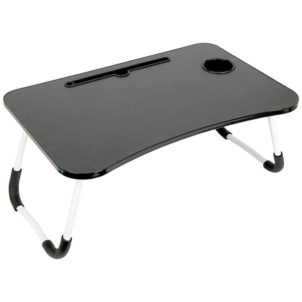 Practical breakfast table for the bed with space for a tablet