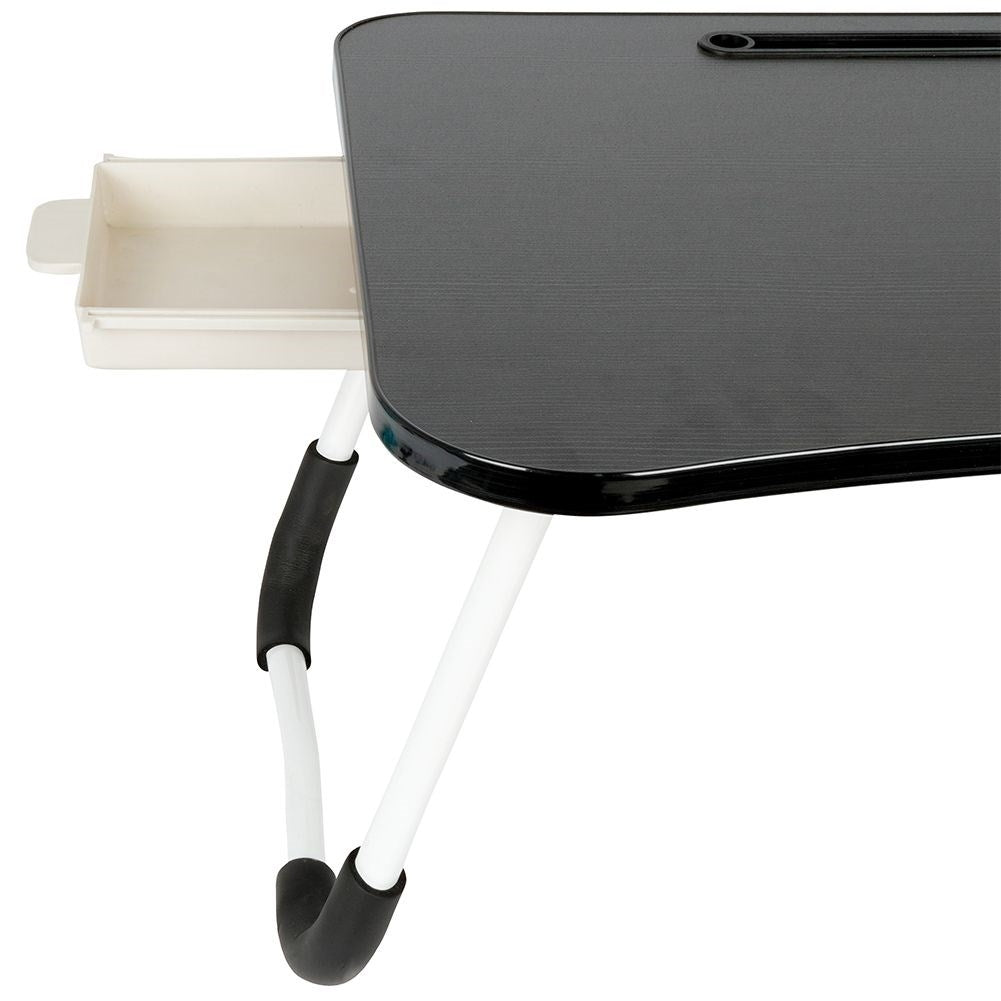 Practical breakfast table for the bed with space for a tablet
