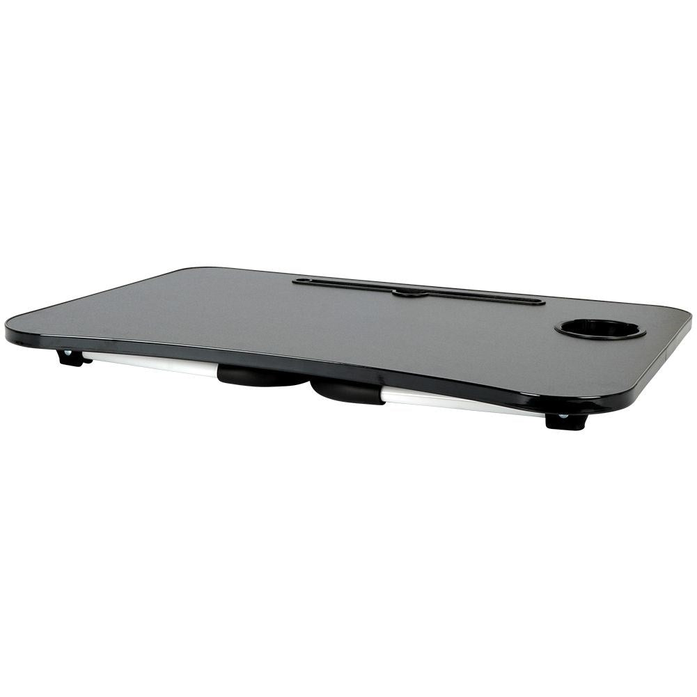 Practical breakfast table for the bed with space for a tablet