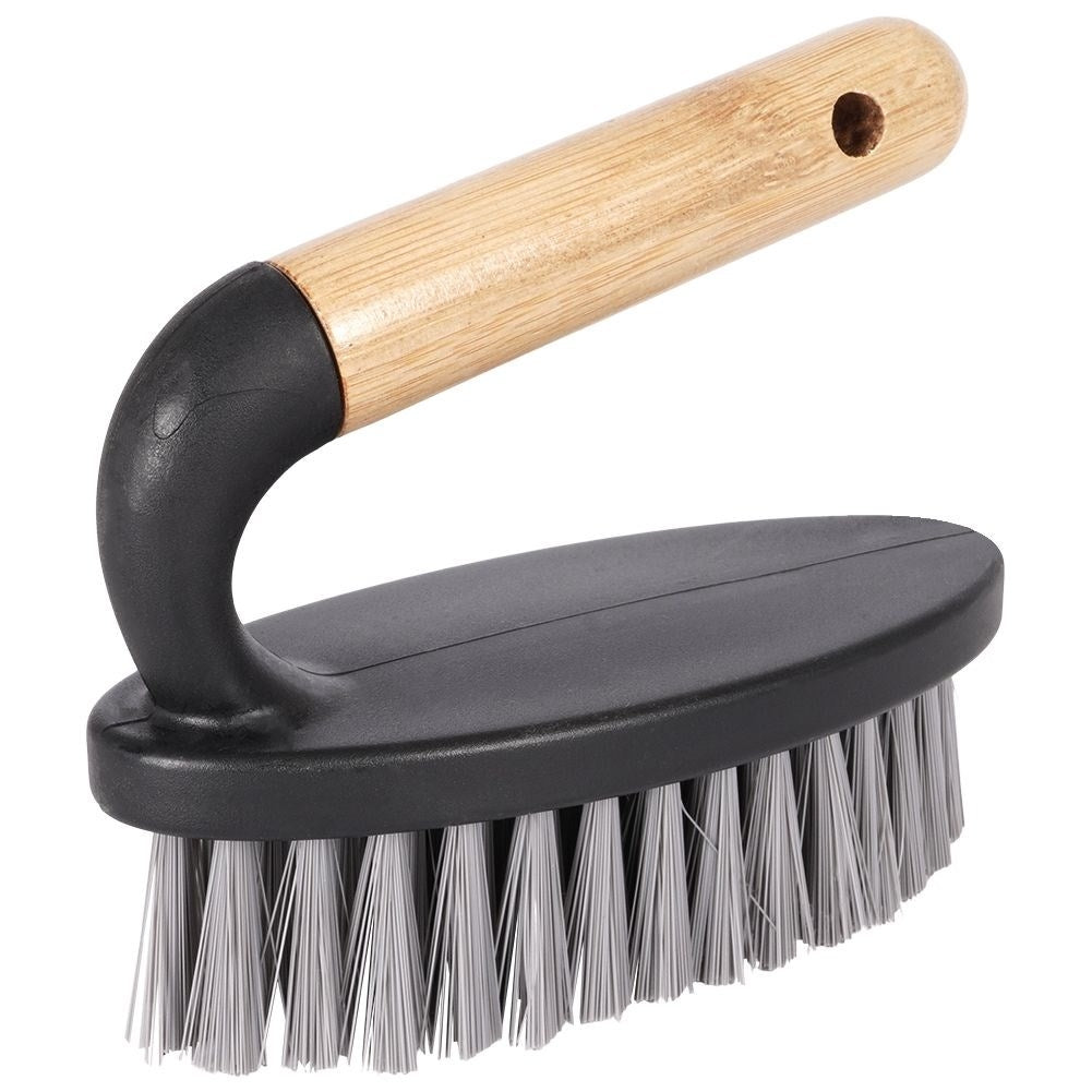 Practical brush with bamboo handle for general cleaning in the home