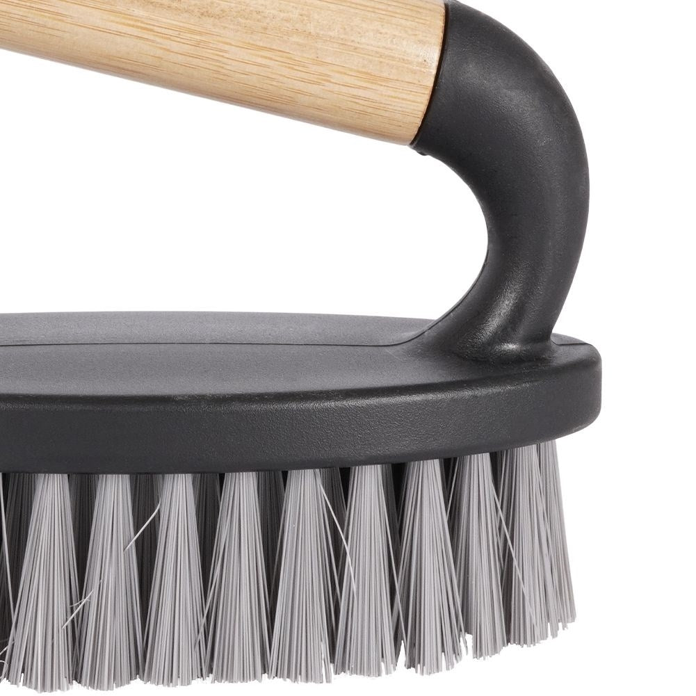 Practical brush with bamboo handle for general cleaning in the home