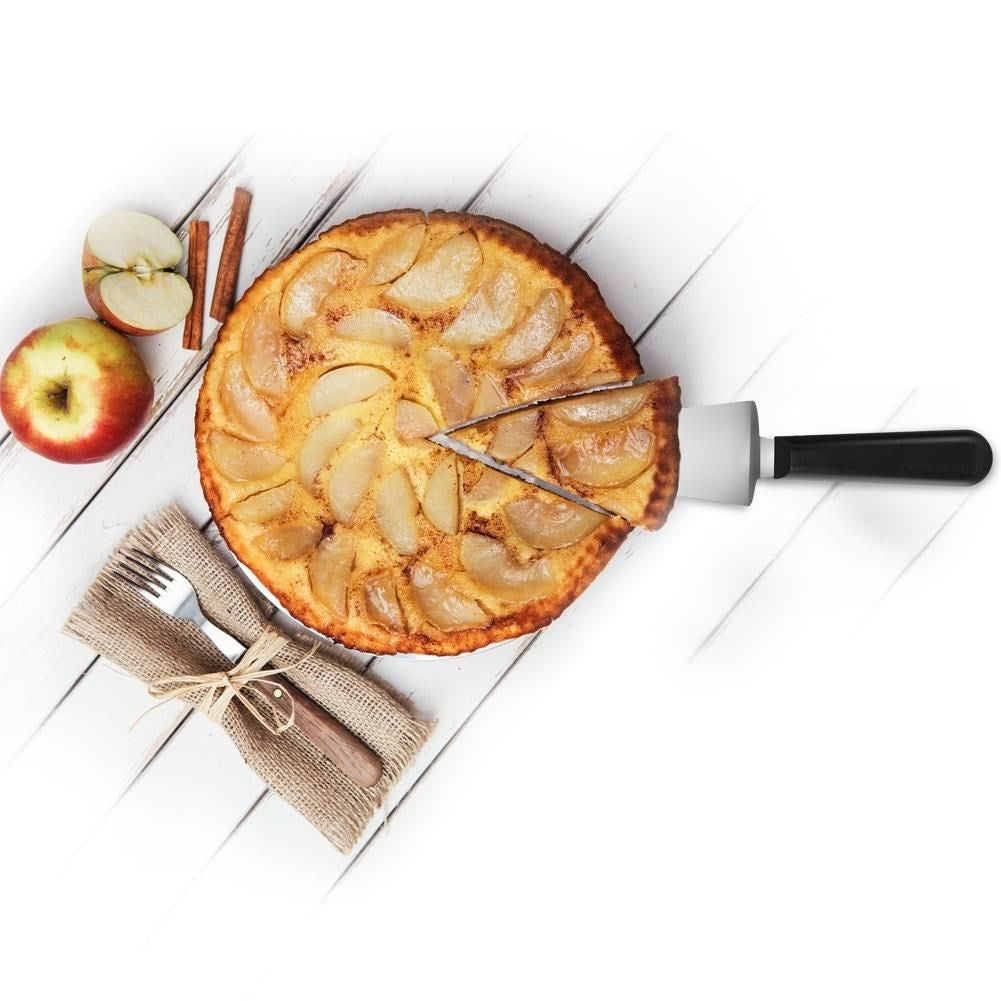 Practical cake spatula with sharp edges for serving and portioning