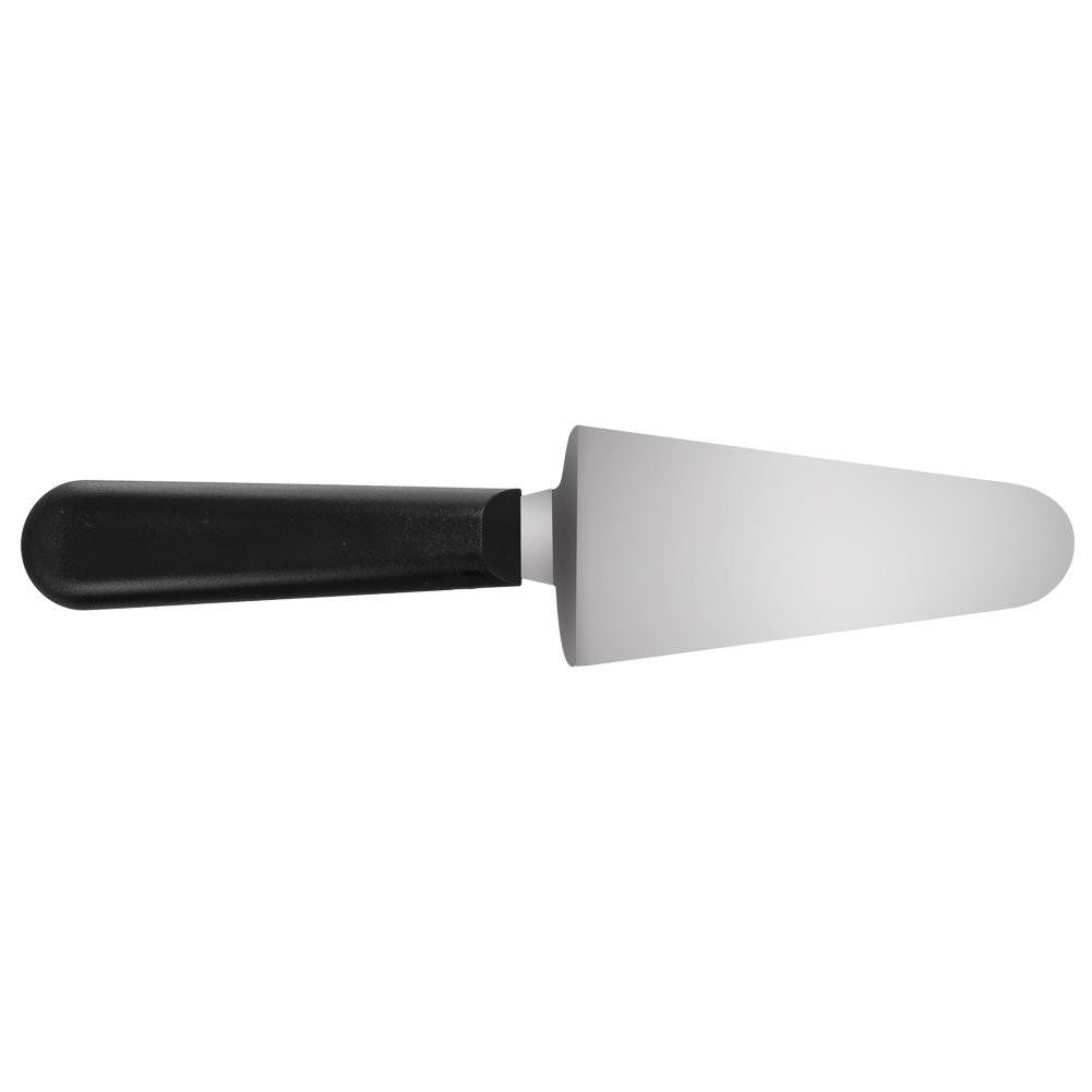 Practical cake spatula with sharp edges for serving and portioning