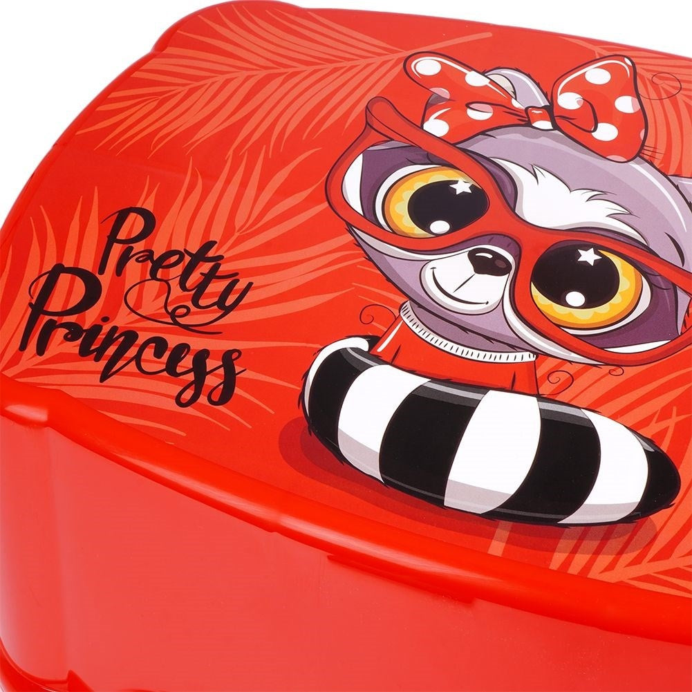 Practical children's stool in red durable plastic for bathrooms and children's rooms
