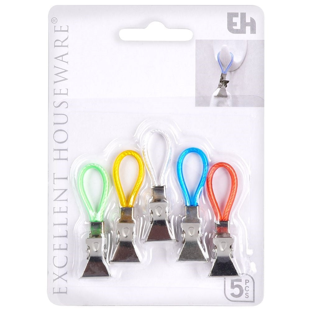Practical clips for towels and dishcloths - 5-pack