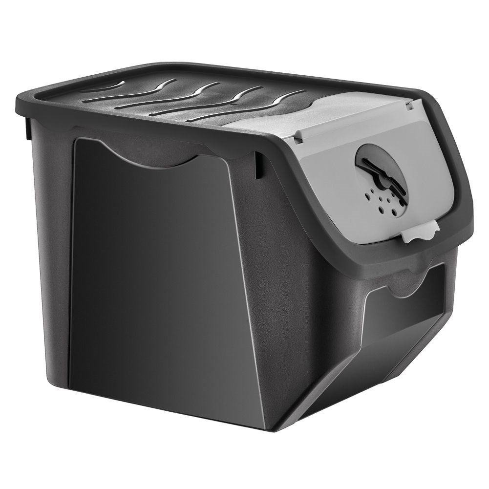 Practical container with lid and adjustable ventilation