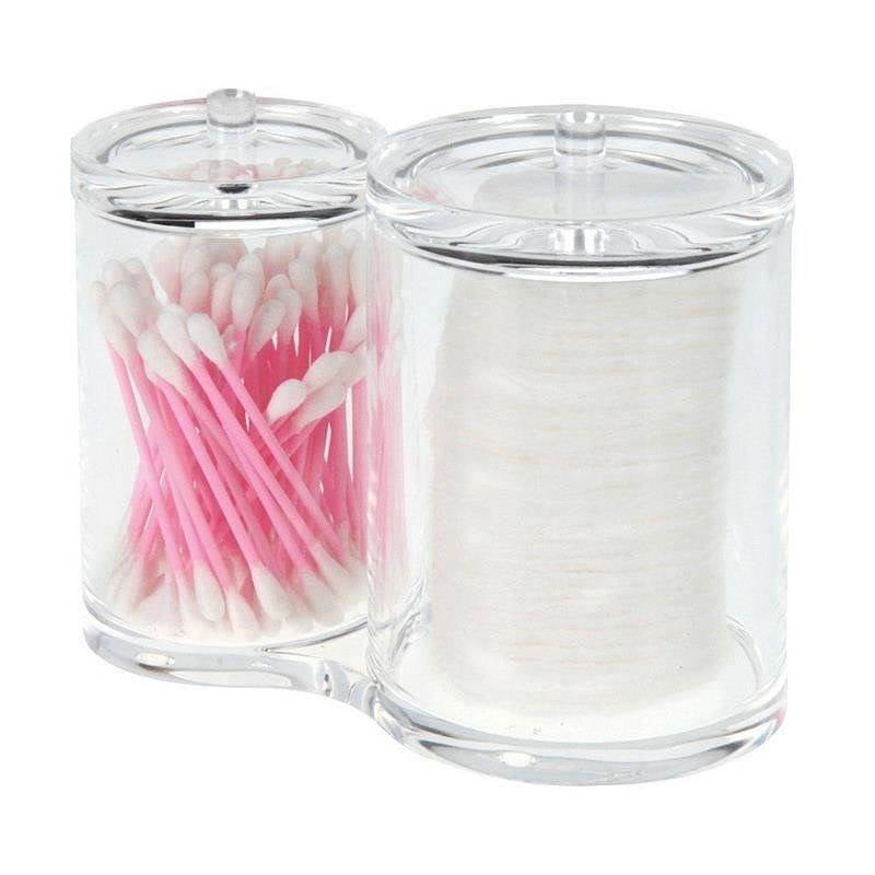 Practical container with lid for cotton pads & ear sticks