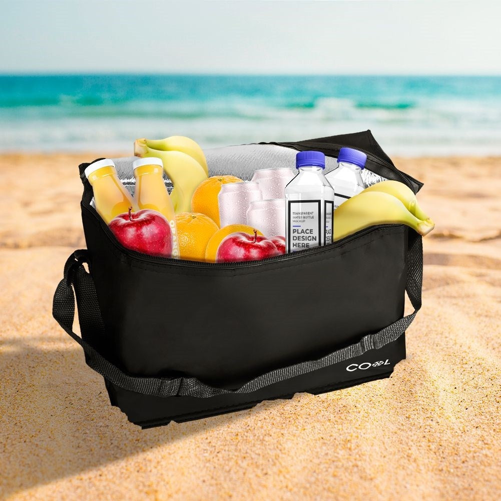 Practical cooler bag 10L with zipper and adjustable handle