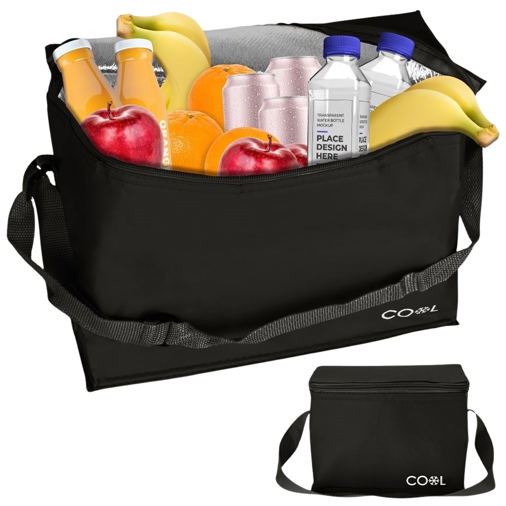 Practical cooler bag 10L with zipper and adjustable handle