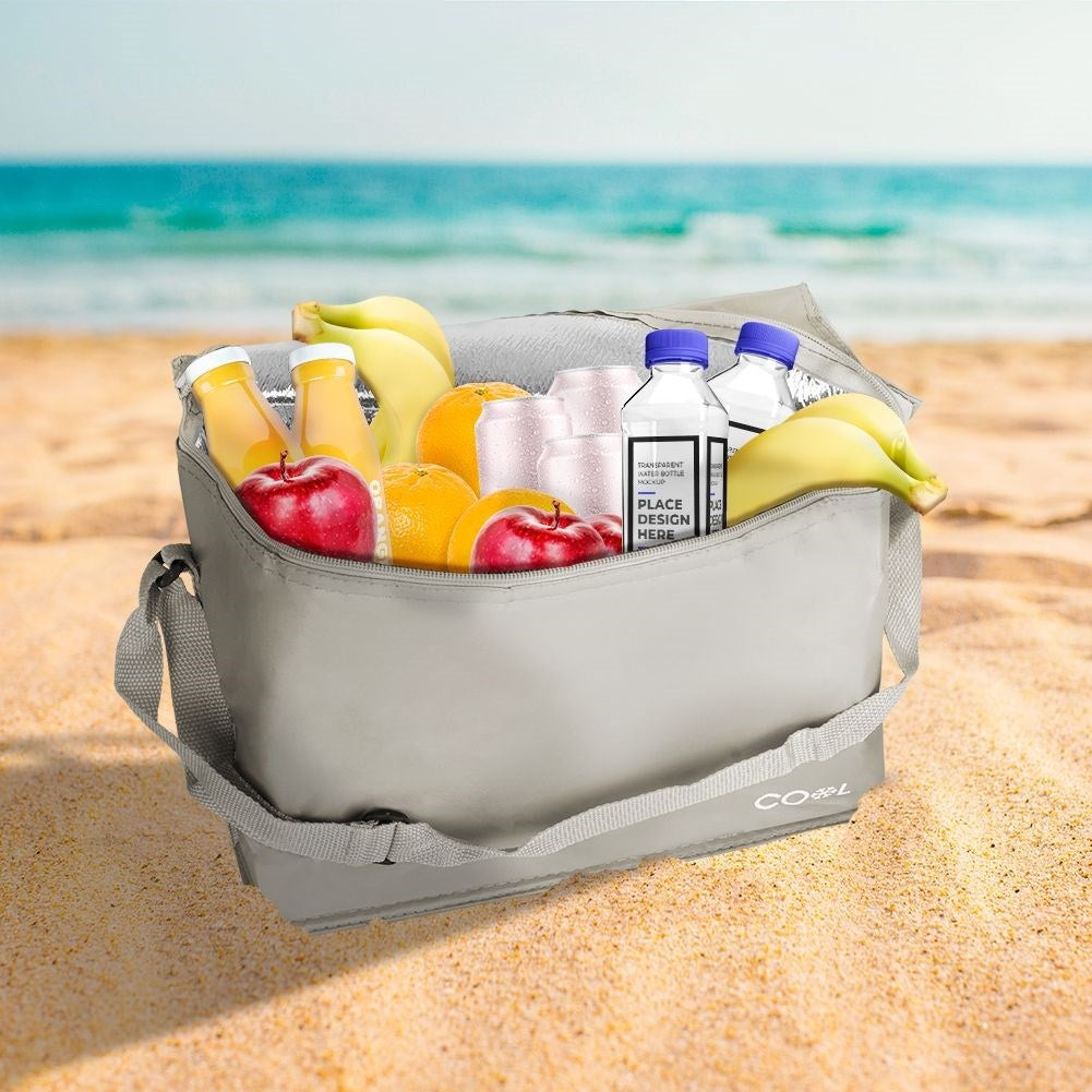 Practical cooler bag 10L with zipper and carrying handle