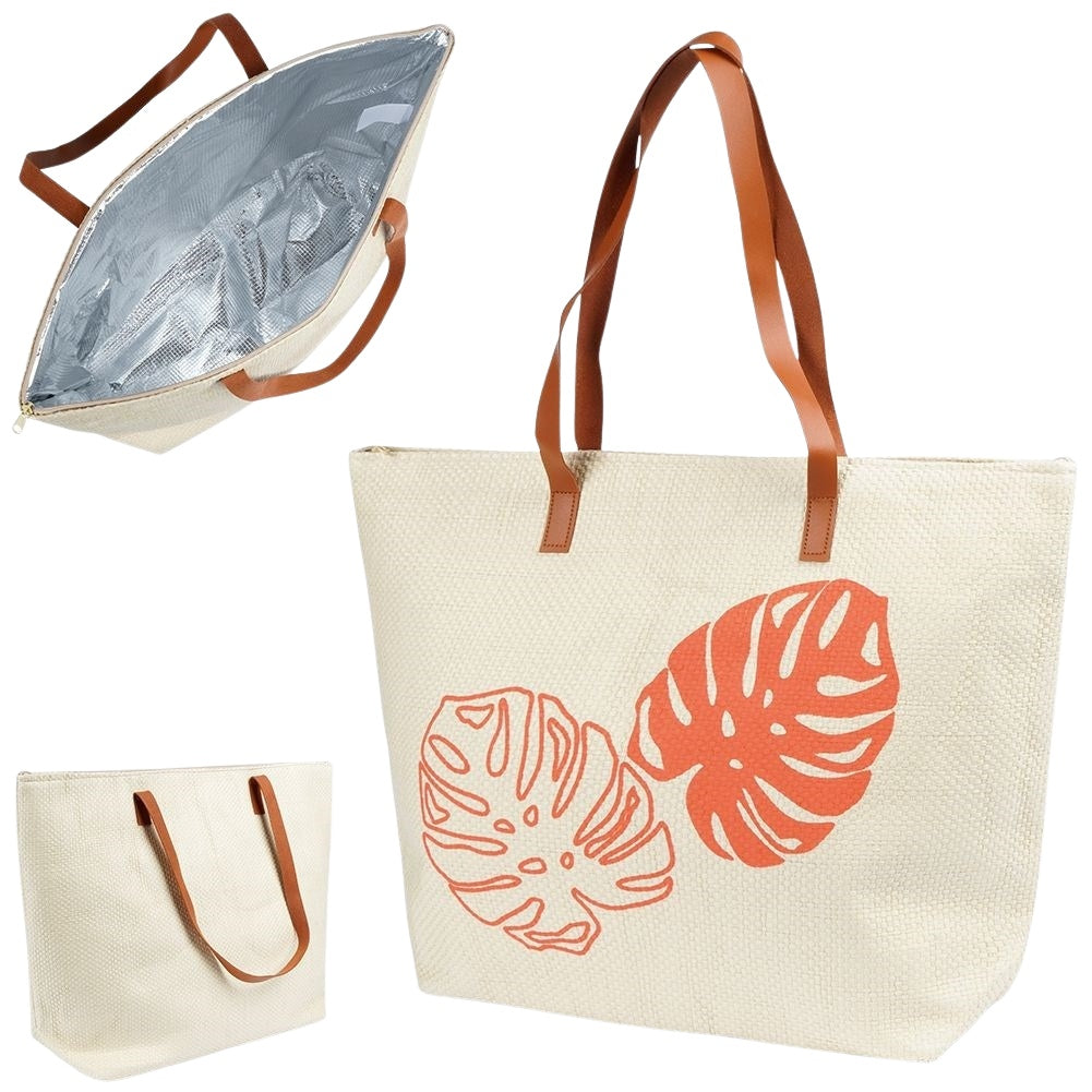 Practical cooler bag with zipper for trips and picnics