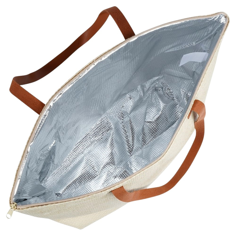Practical cooler bag with zipper for trips and picnics