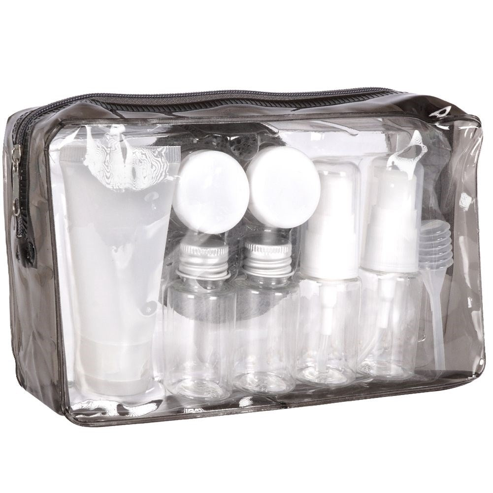 Practical cosmetics with sponge, brush and resealable bag