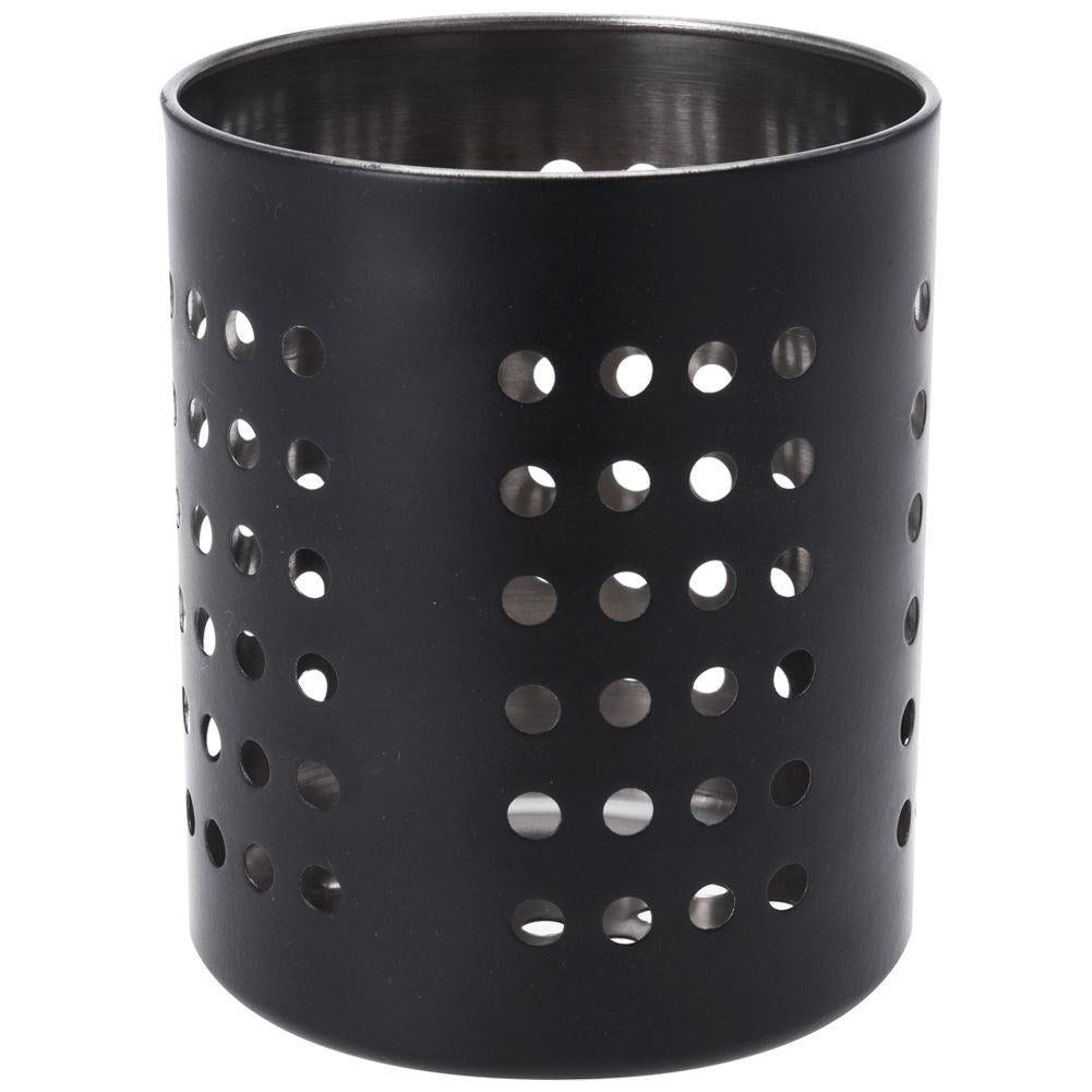 Practical cutlery and kitchen utensil holder in black