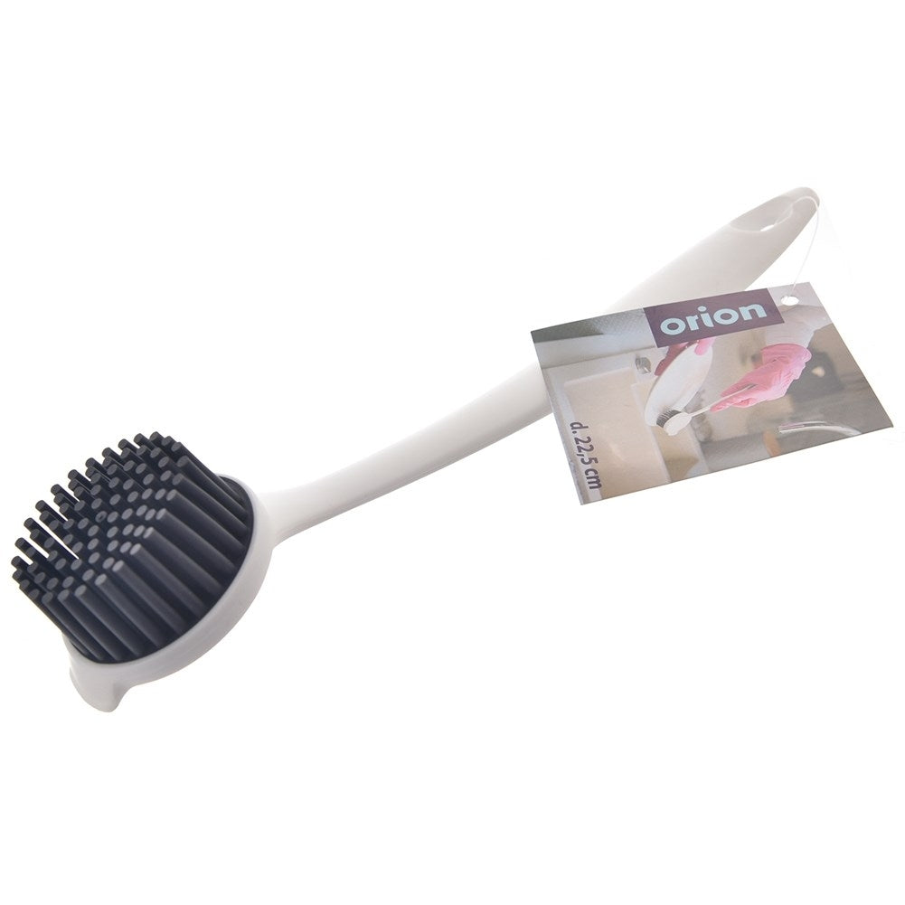 Practical dish brush for kitchen utensils with silicone brush