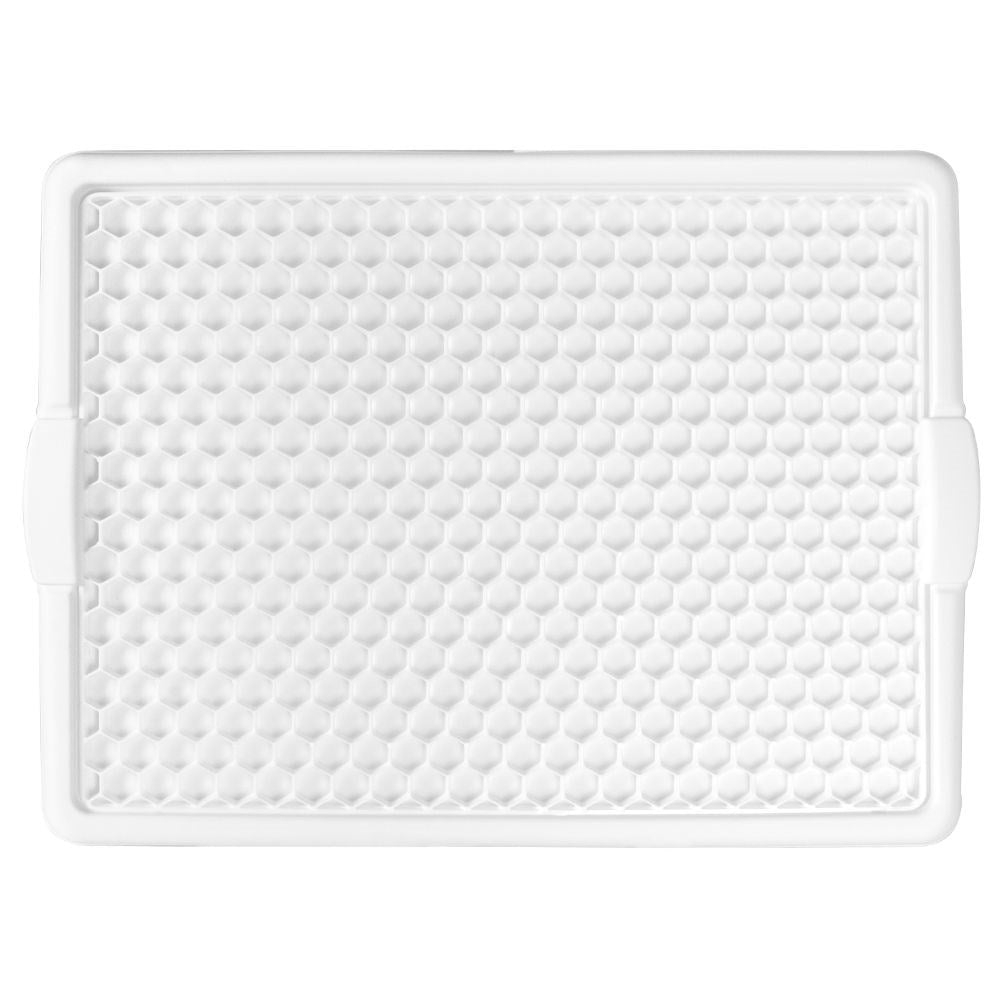 Practical dish mat with removable grid for easy cleaning