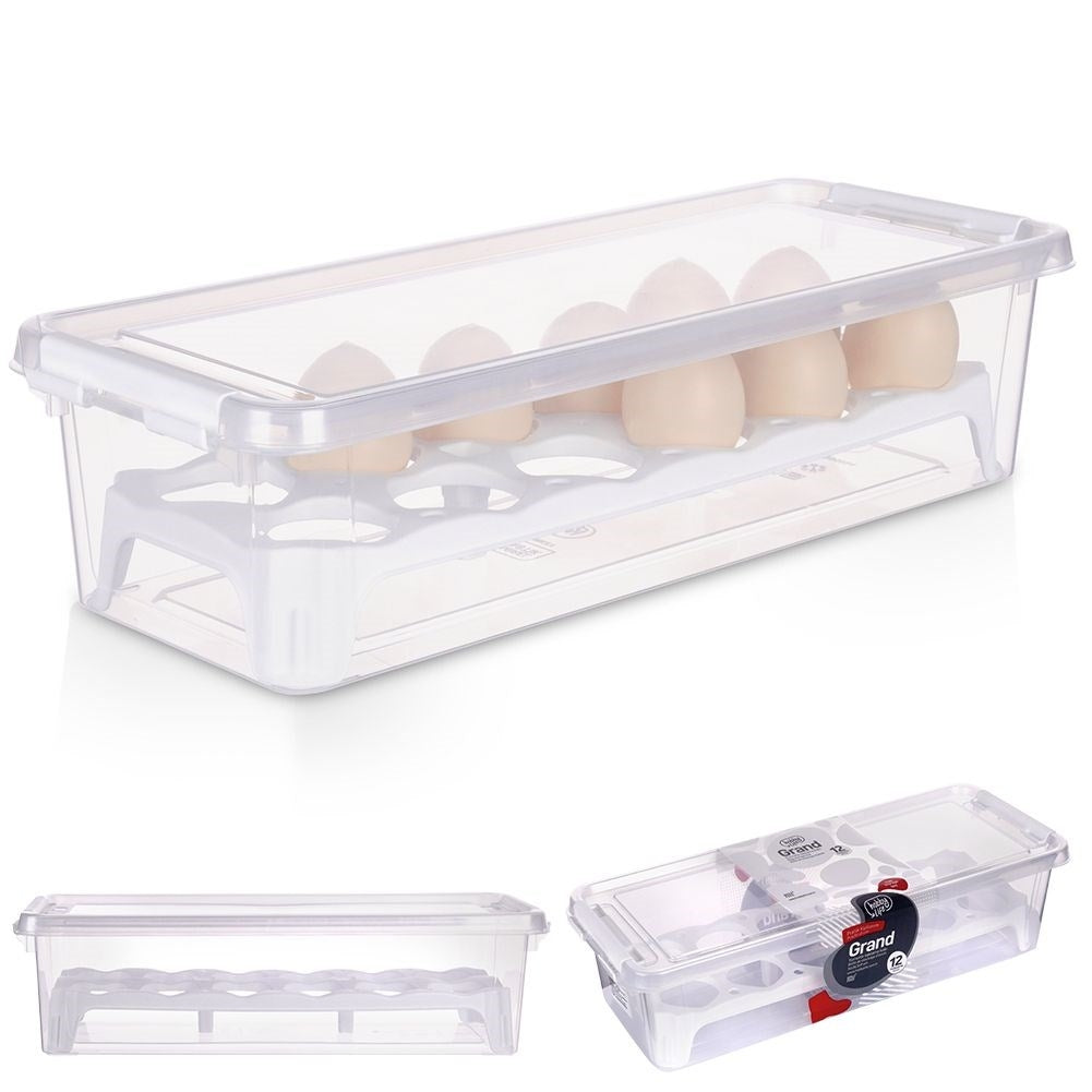 Practical egg storage for 12 eggs, light and durable