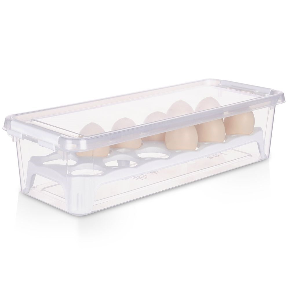 Practical egg storage for 12 eggs, light and durable