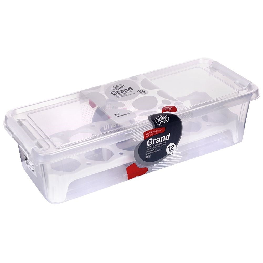 Practical egg storage for 12 eggs, light and durable
