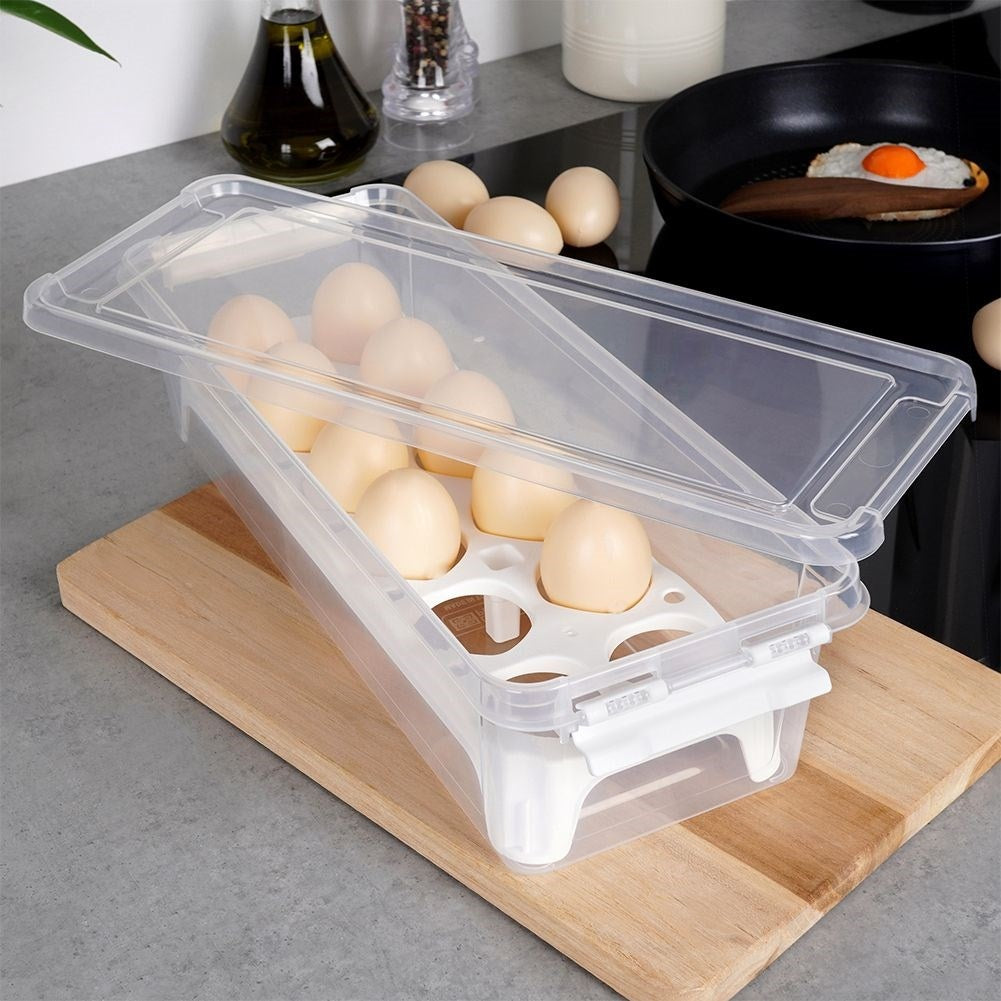Practical egg storage for 12 eggs, light and durable