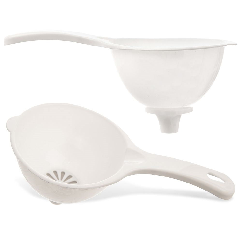 Practical funnel with strainer for juice, wine and coffee