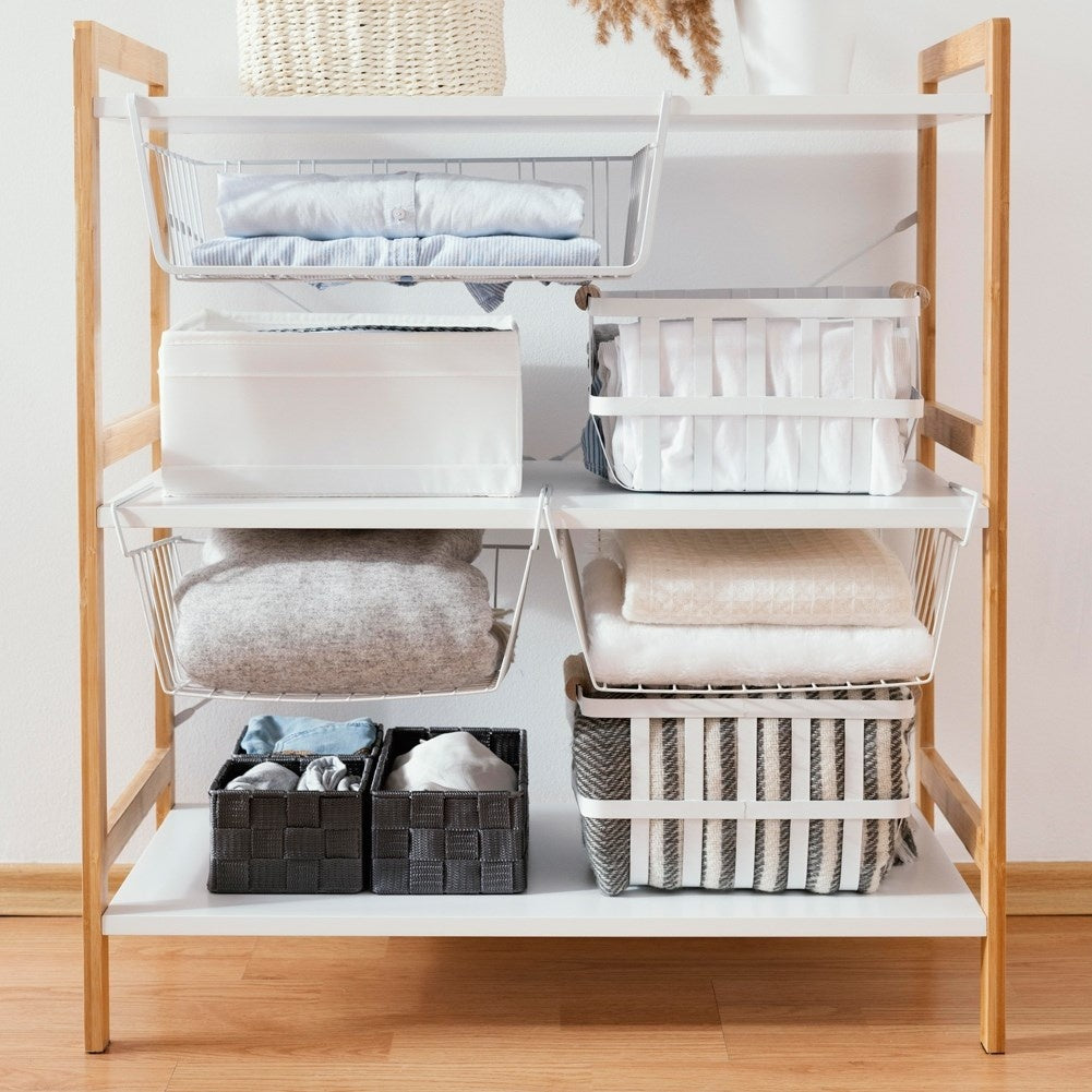 Practical hanging basket for extra storage in the kitchen, bathroom, wardrobe
