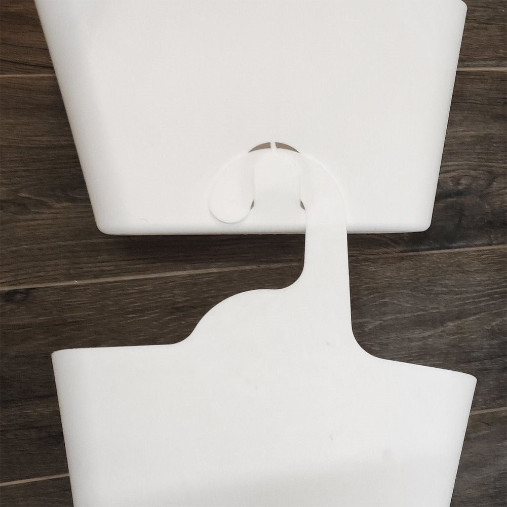 Practical hanging basket organizer in white plastic for order