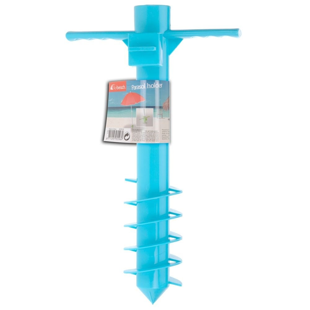 Practical holder for easy installation of a beach umbrella