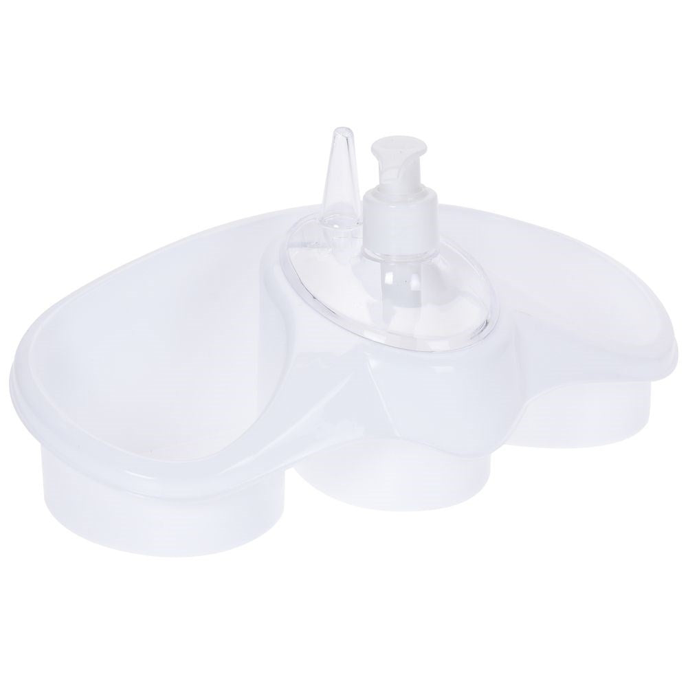 Practical holder for sponge, dish cloth and soap.