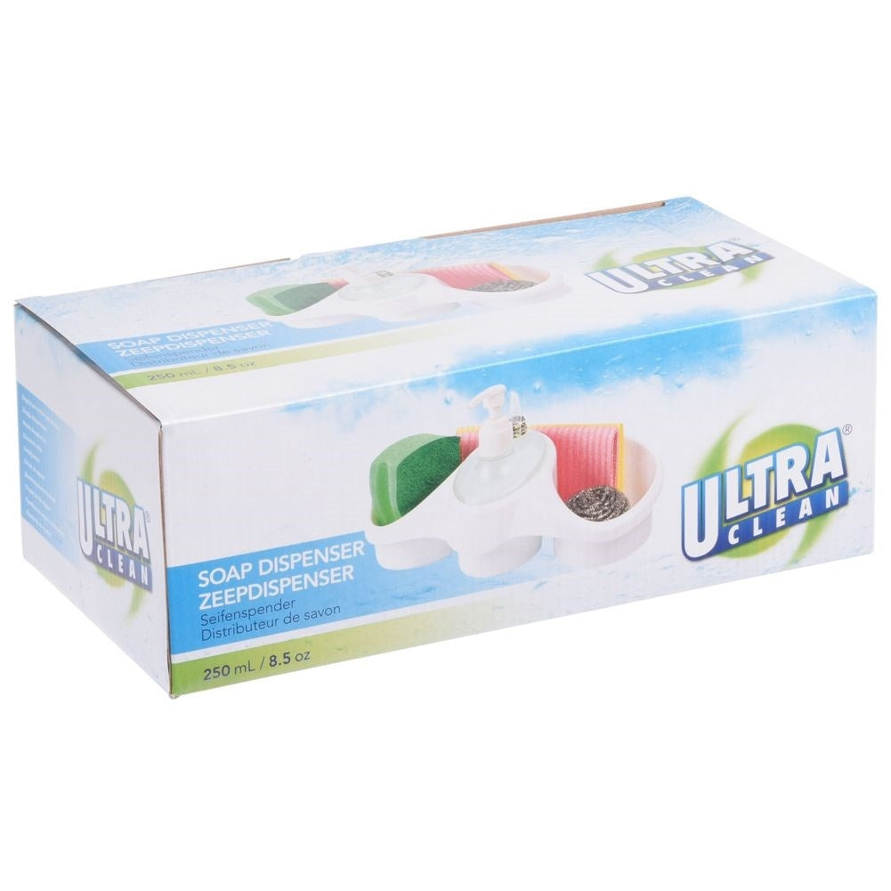 Practical holder for sponge, dish cloth and soap.