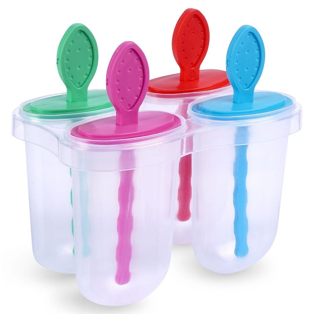 Practical ice cream molds for homemade ice cream in a convenient stand