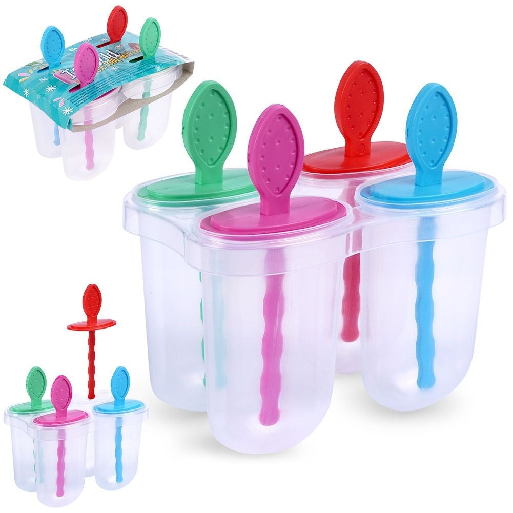 Practical ice cream molds for homemade ice cream in a convenient stand