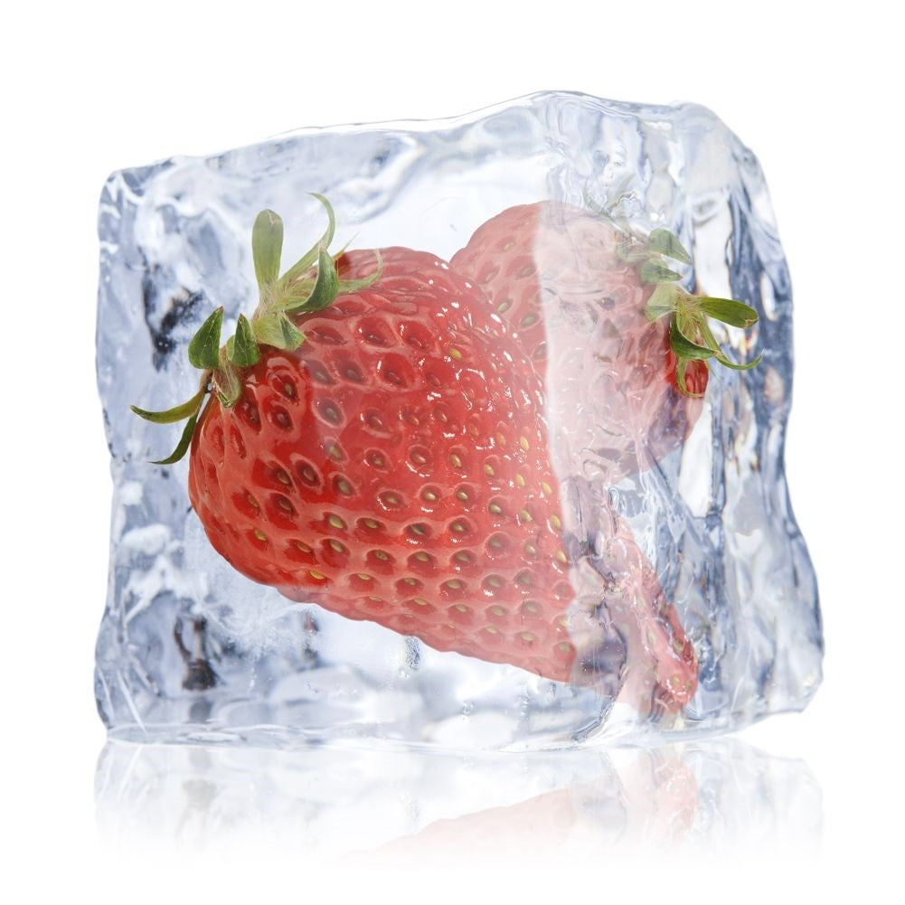 Practical ice mold with flexible bottom for easy ice cube removal