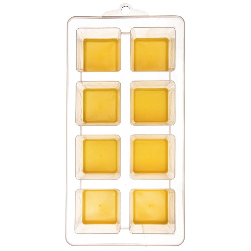 Practical ice mold with flexible bottom for easy ice cube removal
