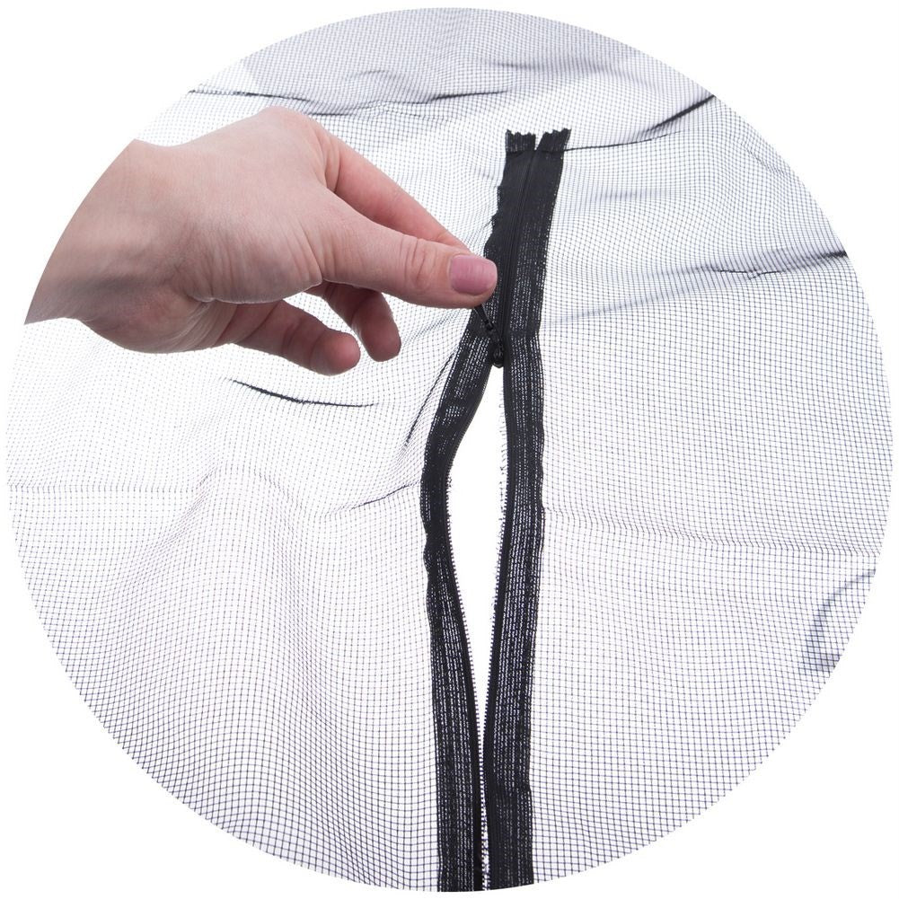 Practical insect net for skylights with zipper