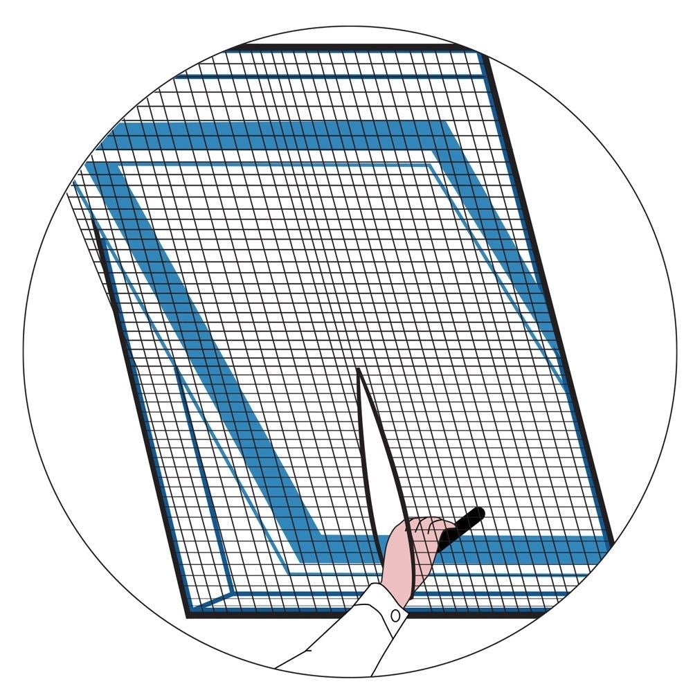 Practical insect net for skylights with zipper